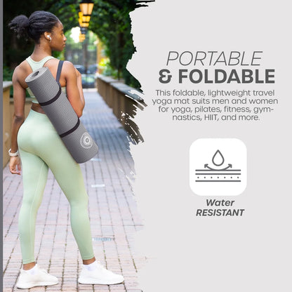 Premium Lightweight Yoga Mat with Carry Strap | Perfect for Pilates & Yoga | FREE Ebook Included for Ultimate Workouts